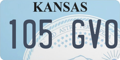 KS license plate 105GVO