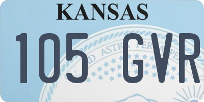 KS license plate 105GVR