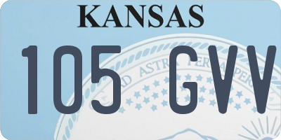 KS license plate 105GVV