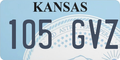 KS license plate 105GVZ