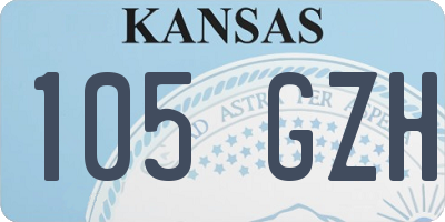 KS license plate 105GZH