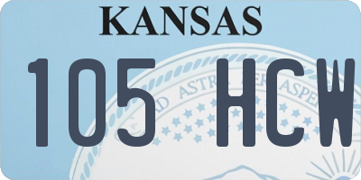 KS license plate 105HCW