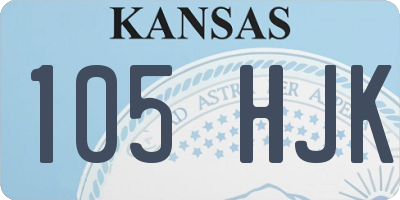KS license plate 105HJK