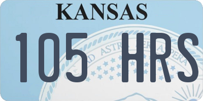 KS license plate 105HRS