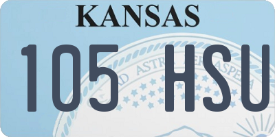 KS license plate 105HSU