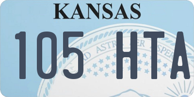 KS license plate 105HTA