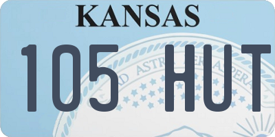 KS license plate 105HUT