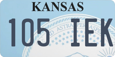 KS license plate 105IEK