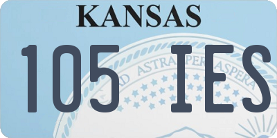 KS license plate 105IES