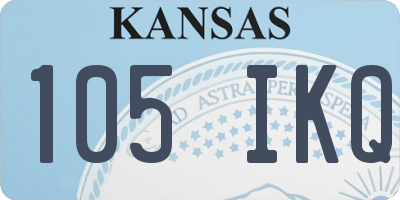 KS license plate 105IKQ