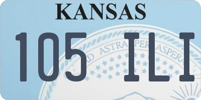 KS license plate 105ILI