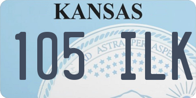 KS license plate 105ILK