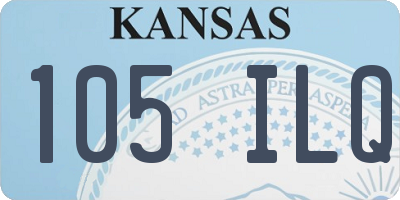 KS license plate 105ILQ