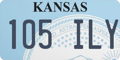 KS license plate 105ILY