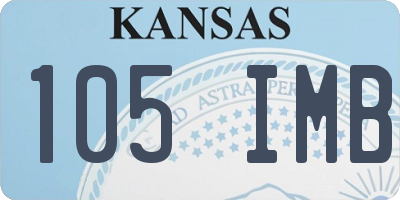 KS license plate 105IMB