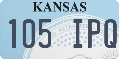 KS license plate 105IPQ