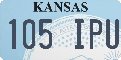 KS license plate 105IPU