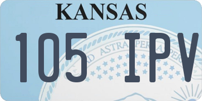 KS license plate 105IPV