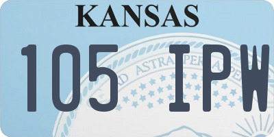 KS license plate 105IPW