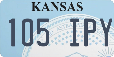 KS license plate 105IPY
