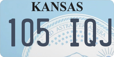 KS license plate 105IQJ