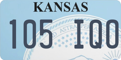 KS license plate 105IQO