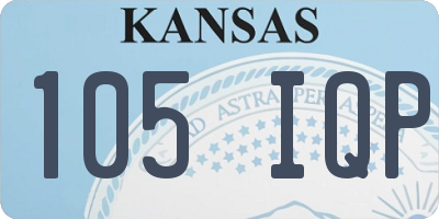 KS license plate 105IQP