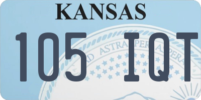 KS license plate 105IQT