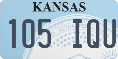 KS license plate 105IQU