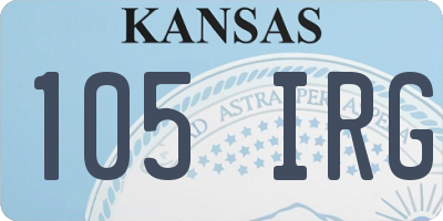 KS license plate 105IRG