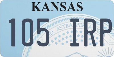 KS license plate 105IRP