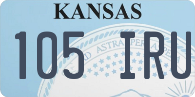 KS license plate 105IRU