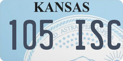 KS license plate 105ISC