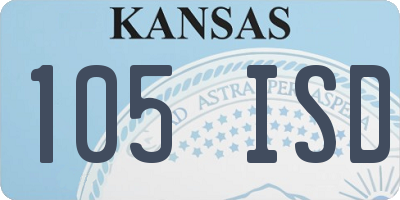KS license plate 105ISD