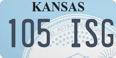 KS license plate 105ISG
