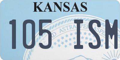 KS license plate 105ISM
