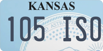 KS license plate 105ISO