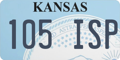 KS license plate 105ISP