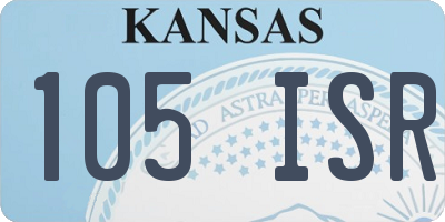 KS license plate 105ISR