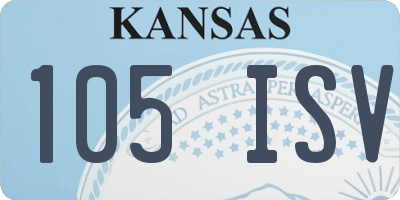 KS license plate 105ISV