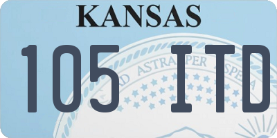 KS license plate 105ITD