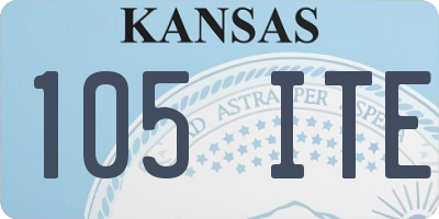 KS license plate 105ITE