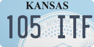 KS license plate 105ITF