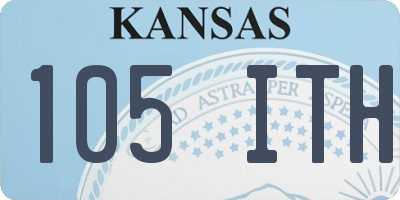 KS license plate 105ITH