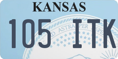 KS license plate 105ITK