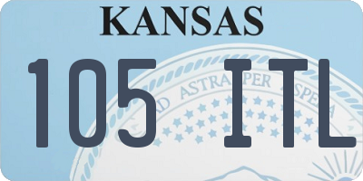 KS license plate 105ITL