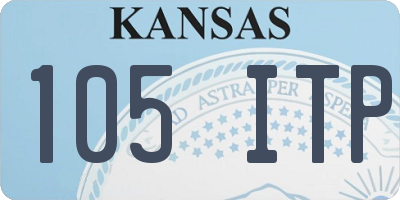 KS license plate 105ITP