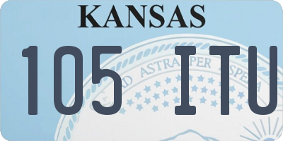 KS license plate 105ITU