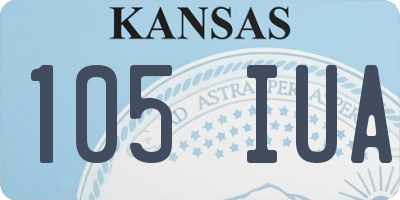 KS license plate 105IUA