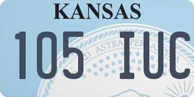 KS license plate 105IUC